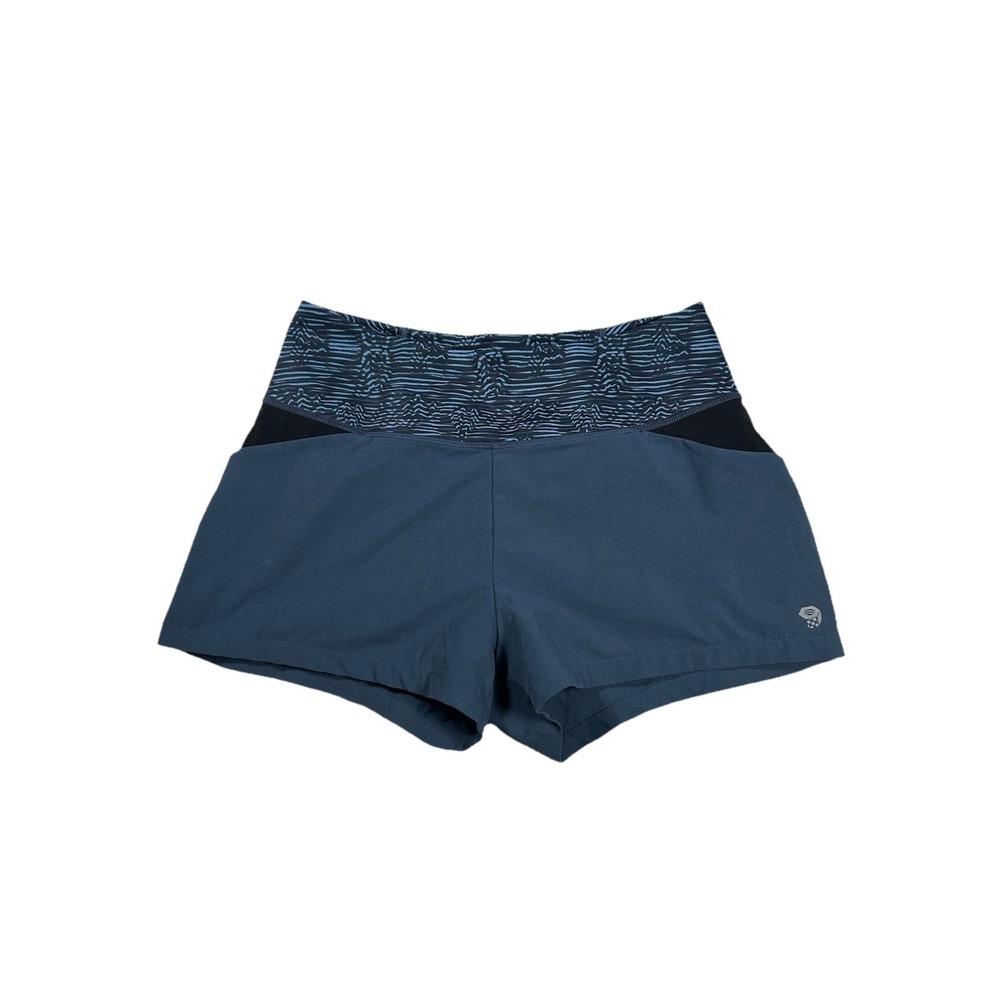 Mountain Hardwear Shorts Womens Medium Blue Lined Yoga Gym Running Outdoors‎